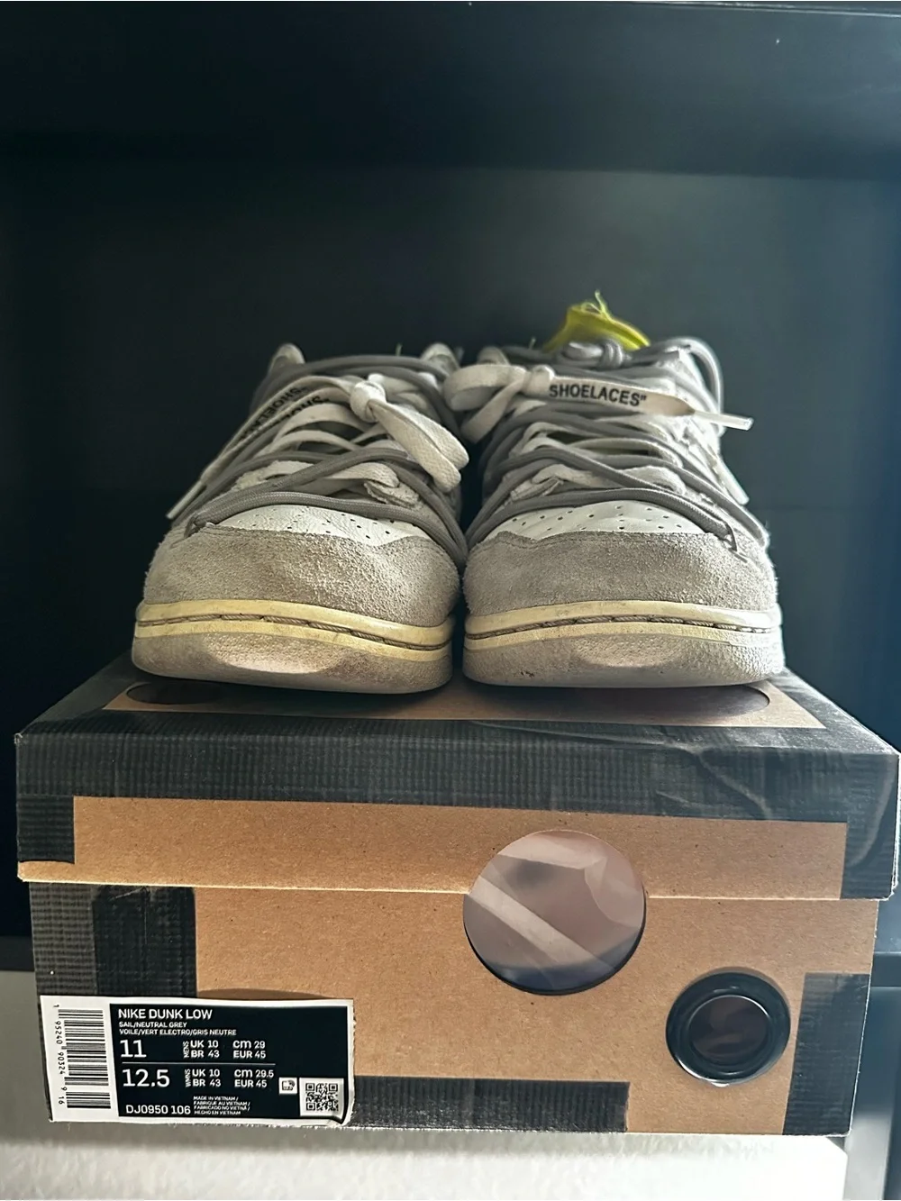Nike Off-White x Dunk Low 'Lot 14 of 50' DJ0950-106 Size 11M Virgil Abloh Shoes